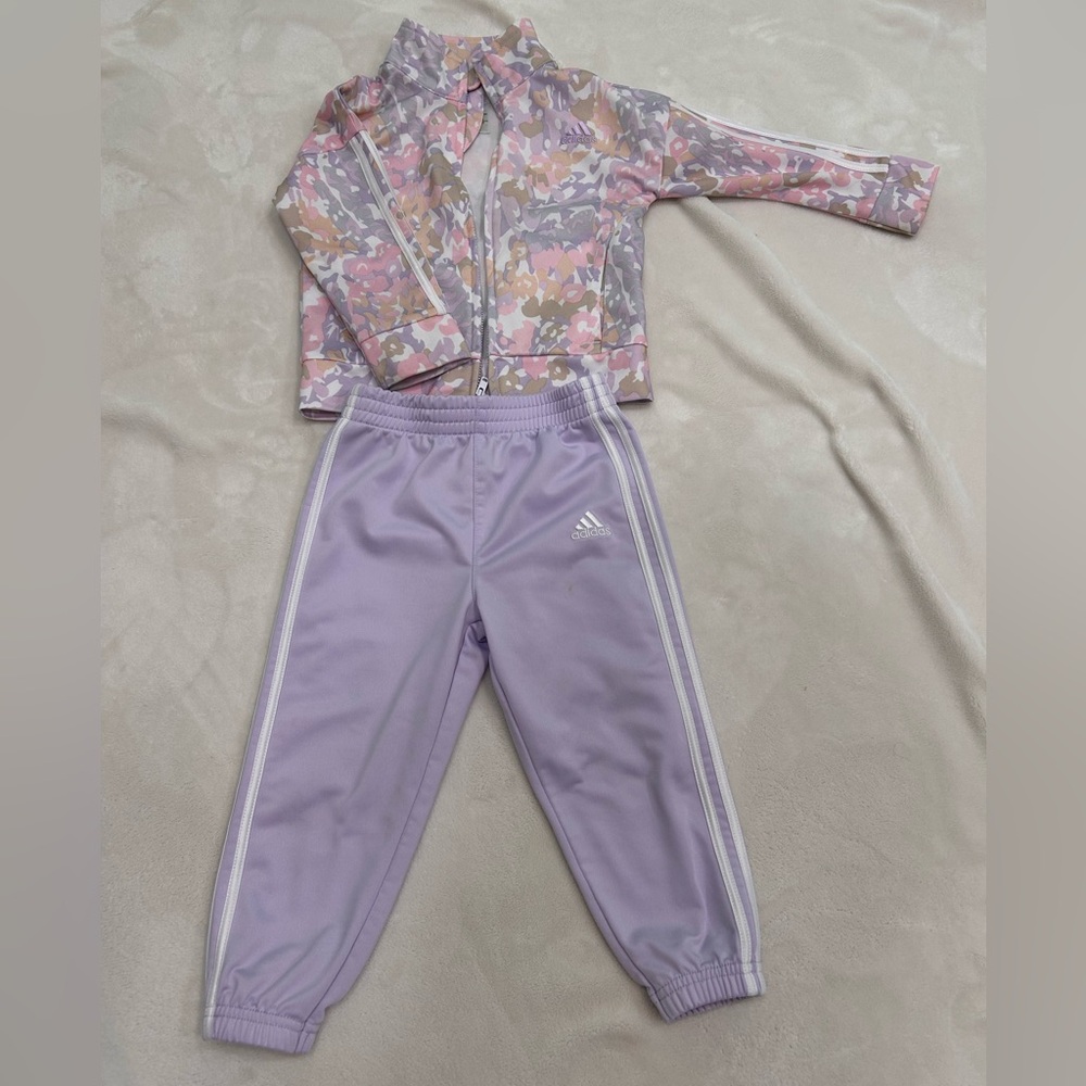 Adidas Girls Floral Track Suit